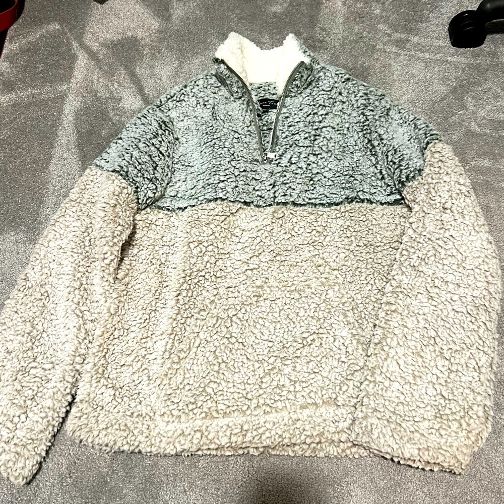 Love Tree // fluffy 1/4 zip sweatshirt